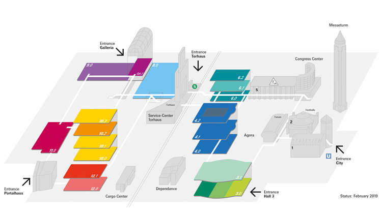 德國法蘭克福家用及室內(nèi)紡織品展Heimtextil展館布局