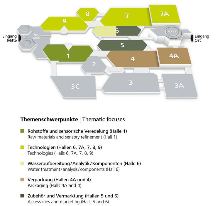 德國紐倫堡啤酒及飲料展BrauBeviale展館圖