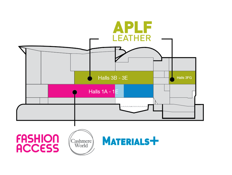 香港亞太皮革展·展館分布圖